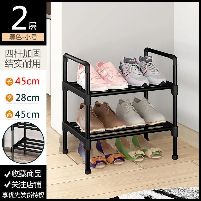 Simple Shoe Rack Plastic Shoe Shelf Footwear Shoe Rack Living Room Space Saving Shoes Organizer Stand Holder Black Shoe Shelf