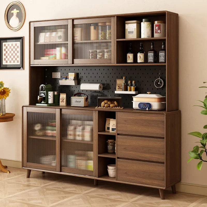 Organizadores de gabinetes laterales de madera marrón Envío gratis Gran gabinete italiano Vitrina Pasillo Muebles De Cocina Muebles De Cocina