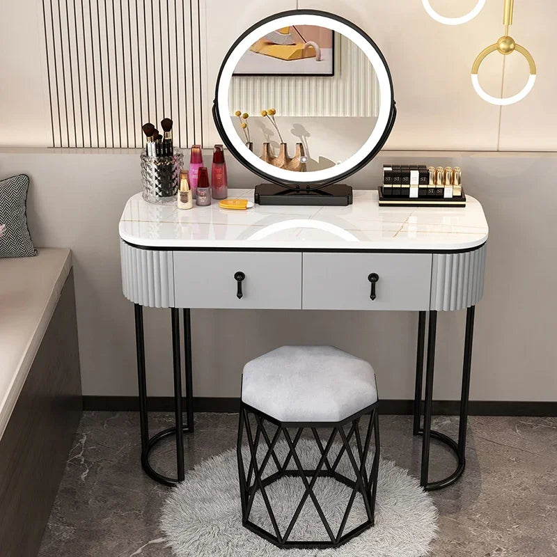 Small Unit Type Drawer Dressing Table Girls Nordic Style Multifunctional Charm Dressers Storage Fashion Penteadeira Furniture