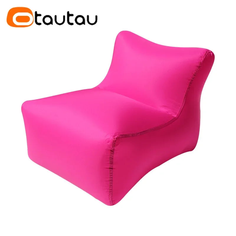 OTAUTAU Petite chaise gonflable portable pour camping en plein air, tabouret ottoman, plage, piscine, flotteurs, chaise longue, canapé, meubles pour adultes et enfants SF108