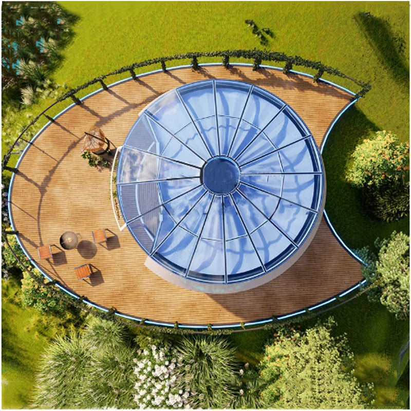 Donut Glamping Pod Eco Dome House 1100g/m² PVDF Restaurant de luxe en plein air à la citrouille et à l'escargot Capsule spatiale dans le désert Resorts de luxe