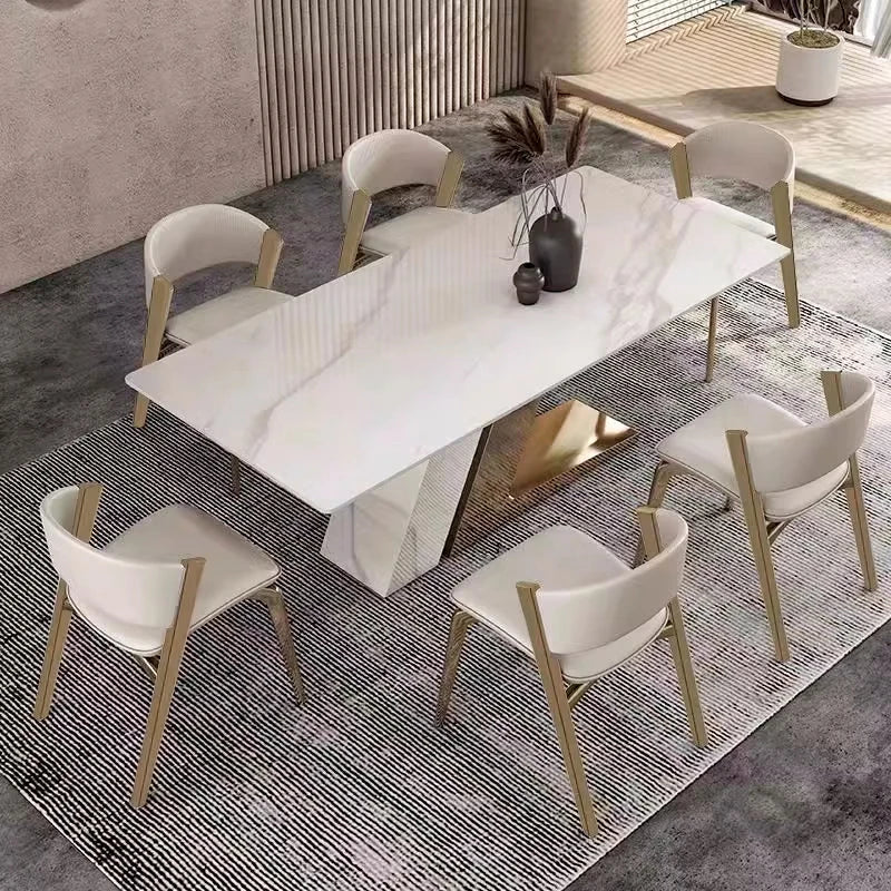 Silla de comedor de cocina europea Silla de comedor de lujo moderna Silla de comedor de hotel de metal Sillas de Jantar de diseñador Decoración de interiores