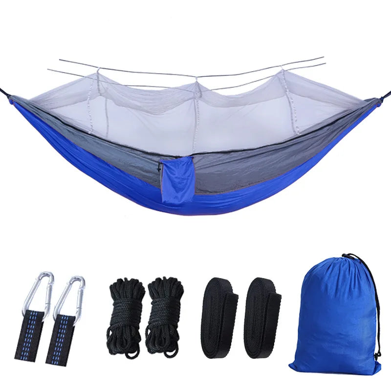 Anti Mosquito Camping Equipment Suspended Swing Outdoor Garden Furniture Portable Hammock Hiking Tents Supplies Tourist Hammock