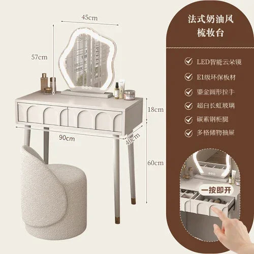 Dresser Stand Makeup Vanity Table Drawer Mirror Women Girls Makeup Table Storage Cabinet Coiffeuse De Chambre Bedroom Furniture