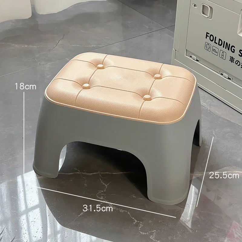 Small Stools Household Low Stools Living Room Thickened Plastic Stackable Benches Durable Doorways Changing Shoes Furniture