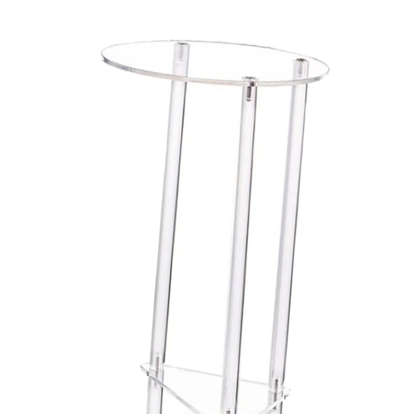 Clear Acrylic Side Table Small Drink Side Table Small Space Round Furniture NightStand for Home Balcony Bathroom Sofa Hallway