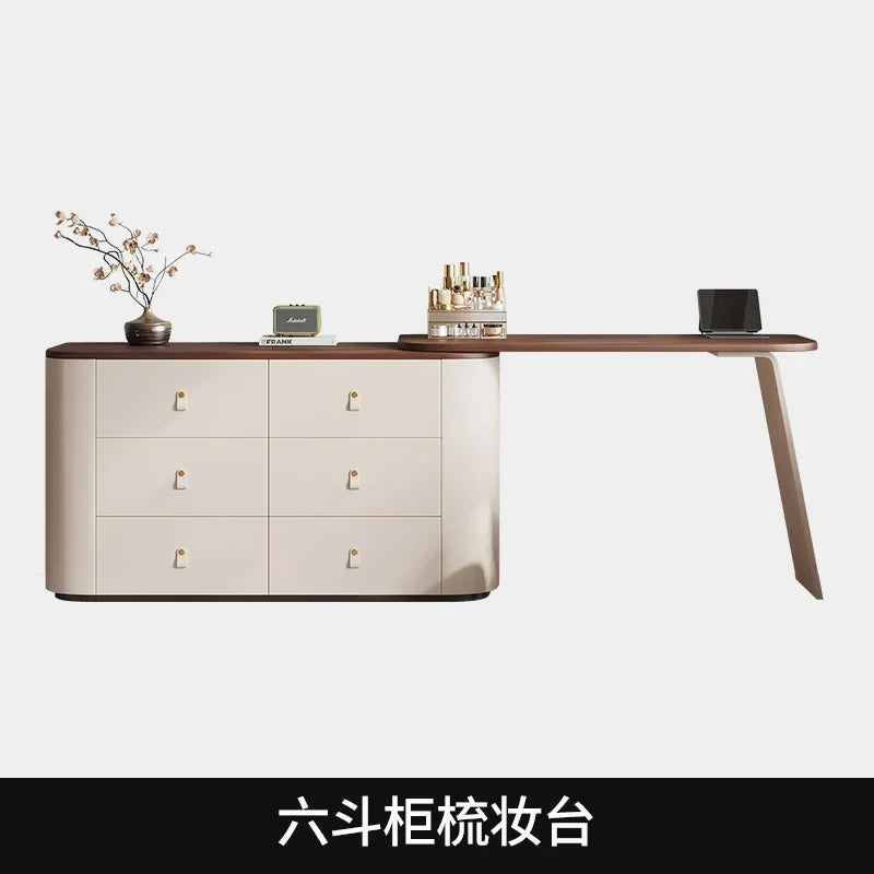 Design Vanity Dressing Table Mirror Nordic Storage Drawer Dresser Wood Chair Multifonctional Comoda Pra Quarto Bedroom Furniture