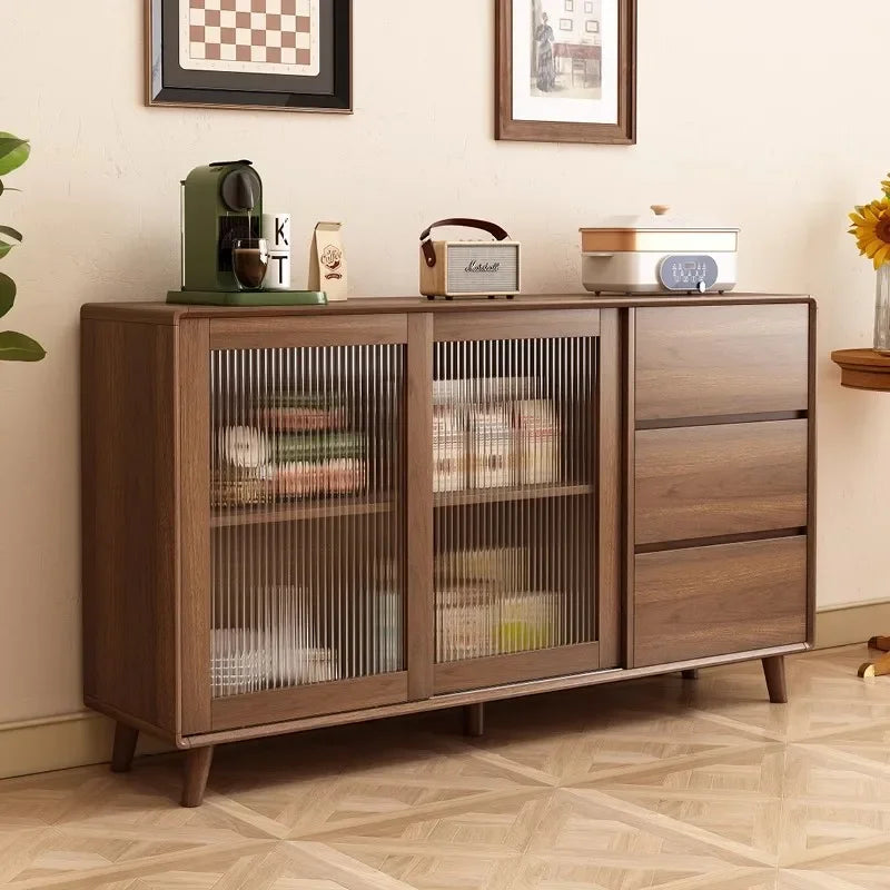 Organizadores de gabinetes laterales de madera marrón Envío gratis Gran gabinete italiano Vitrina Pasillo Muebles De Cocina Muebles De Cocina