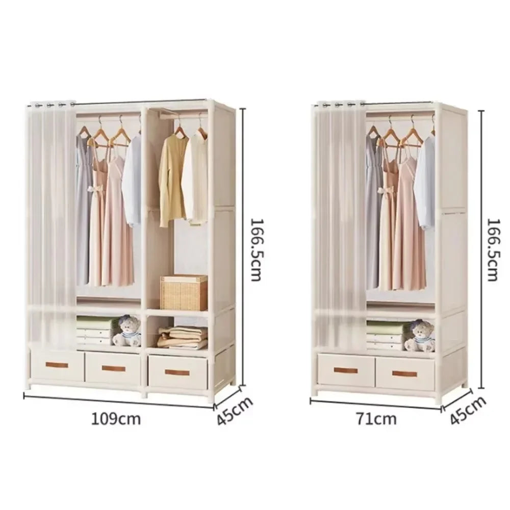 Simple Wardrobe Storage Closet Cabinet Durable Large Capacity Clothe Cabinetdustproof and Economical Wardrobe Bedroom Furniture