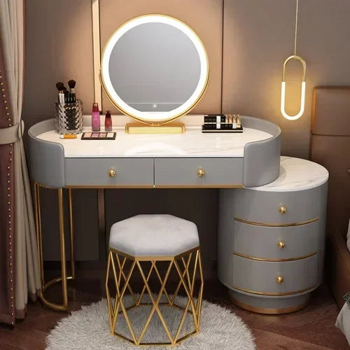 Tocador de maquillaje para niñas, mesa de tocador blanca, escritorio para dormitorio, cajones, almacenamiento, tocador, muebles para el hogar