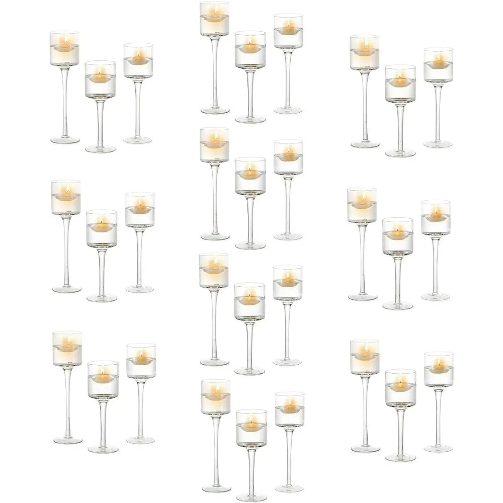 Lot de 30 bougeoirs en verre pour centre de table de mariage, adaptés aux bougies flottantes pour décoration de réception de mariage, décorations pour la maison