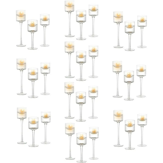 Lot de 30 bougeoirs en verre pour centre de table de mariage, adaptés aux bougies flottantes pour décoration de réception de mariage, décorations pour la maison