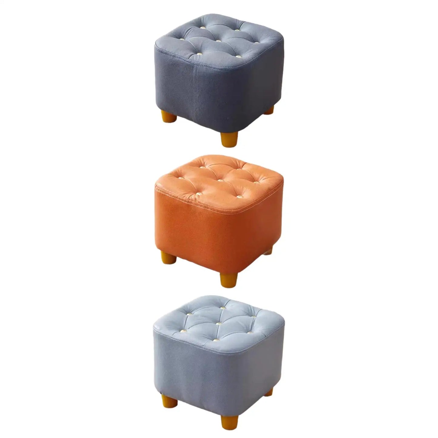 Small Footstool Stable Furniture Decorative Stylish Ottoman Stool for Entryway Doorway Living Room Playroom Dressing Room