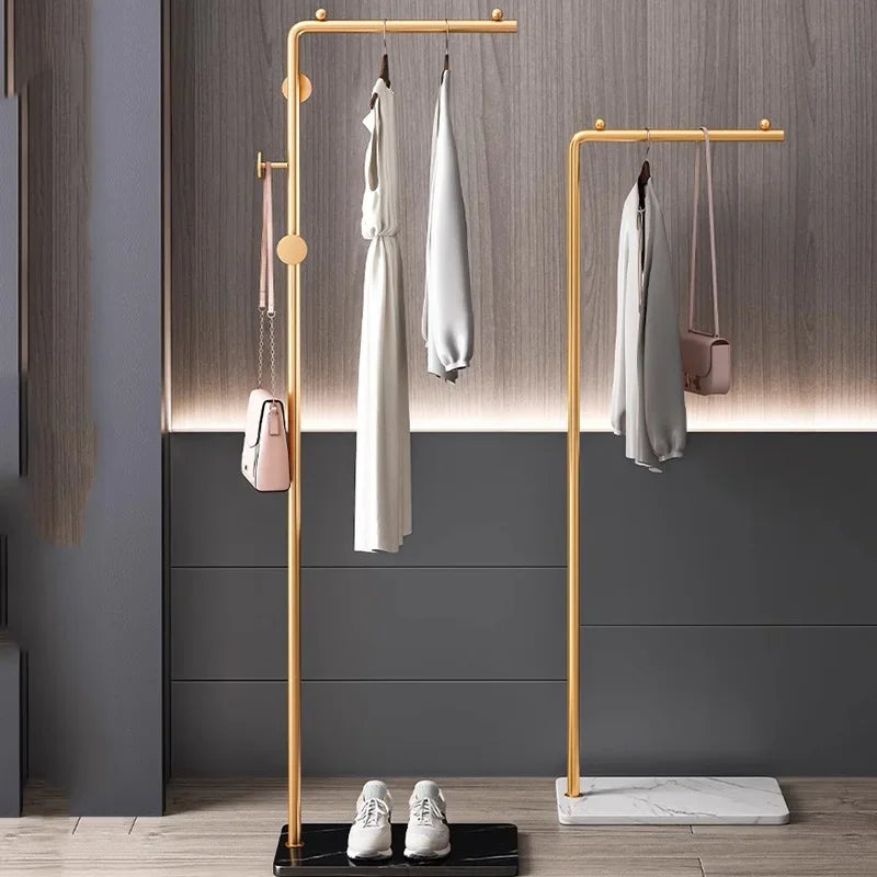 Porte-vêtements gain de place Étagères minimalistes dorées pour la maison Support de cintre moderne pour vêtements Placards Perchero De Pie Meubles nordiques