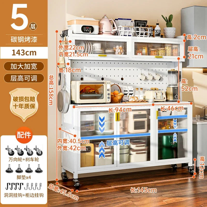 Iron Cabinet Folding Kitchen Melamine Metal Storage Central Island Complete Built-in Removable Drawers Corner Wood Furniture