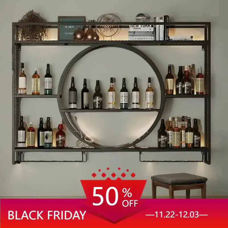 Mueble para bebidas, accesorios para bar, muebles antiguos, almacenamiento de metal de lujo, refrigerador para vinos, mueble bar, vitrina, gabinetes abiertos