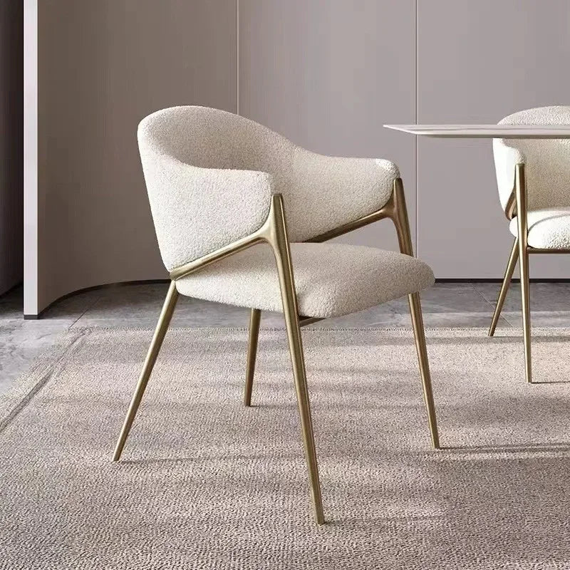 Silla de comedor de lujo italiana ligera y moderna, silla con respaldo para el hogar, silla de diseño escandinavo para cafetería, hotel y ocio