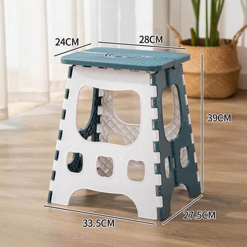 Thickened Plastic Folding Furniture Stool Portable Mini Outdoor Adult Children Chair Bank Train Maza Change Shoe Fishing Stool