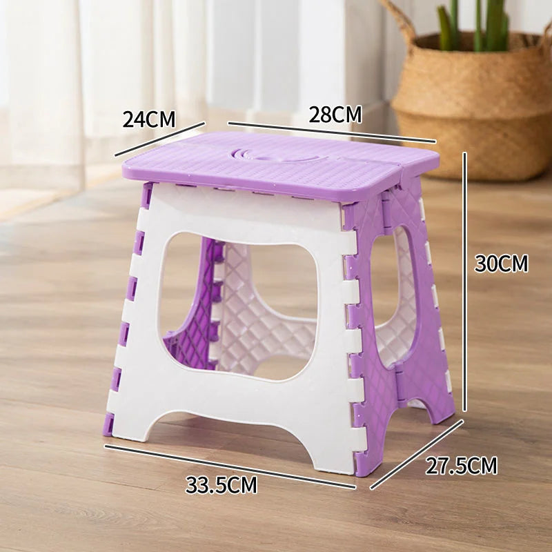 Thickened Plastic Folding Furniture Stool Portable Mini Outdoor Adult Children Chair Bank Train Maza Change Shoe Fishing Stool