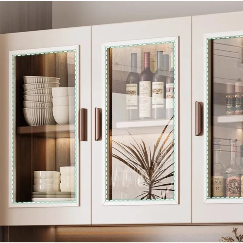 Ensemble complet d'armoires de cuisine Meubles pour micro-ondes Meubles de rangement équipés Armoire de garde-manger indépendante Armoire de rangement en plastique