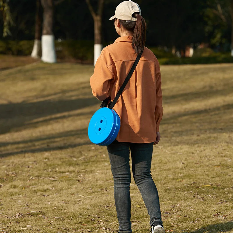 GIANXI Tabouret télescopique pliable portable en plastique léger pour le métro et la pêche en camping en plein air avec sac de transport