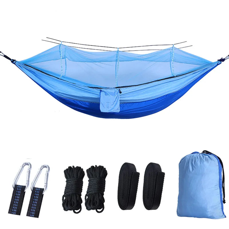 Anti Mosquito Camping Equipment Suspended Swing Outdoor Garden Furniture Portable Hammock Hiking Tents Supplies Tourist Hammock