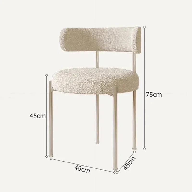 Chaises de salle à manger nordiques pour hôtel, chaise de maquillage minimaliste et moderne pour chambre d'hôtel, design de luxe, meubles de cuisine Mobili Per La Casa CY50DC