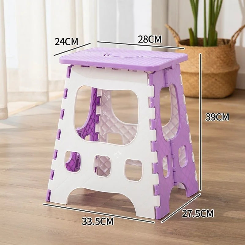 Thickened Plastic Folding Furniture Stool Portable Mini Outdoor Adult Children Chair Bank Train Maza Change Shoe Fishing Stool