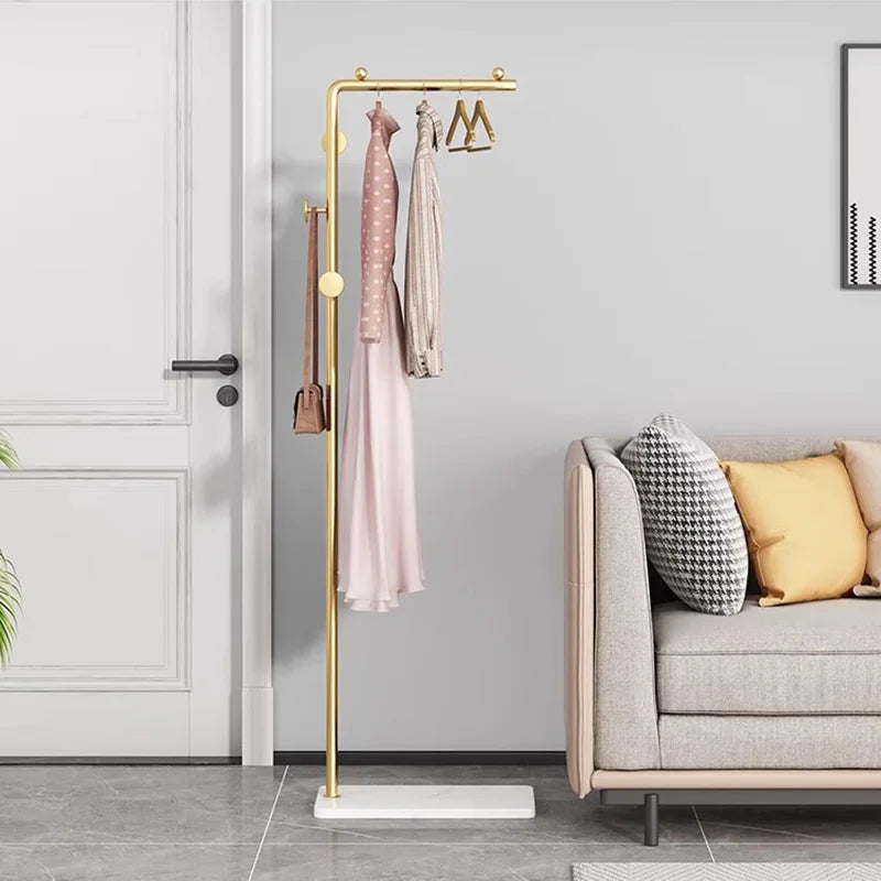 Porte-vêtements gain de place Étagères minimalistes dorées pour la maison Support de cintre moderne pour vêtements Placards Perchero De Pie Meubles nordiques