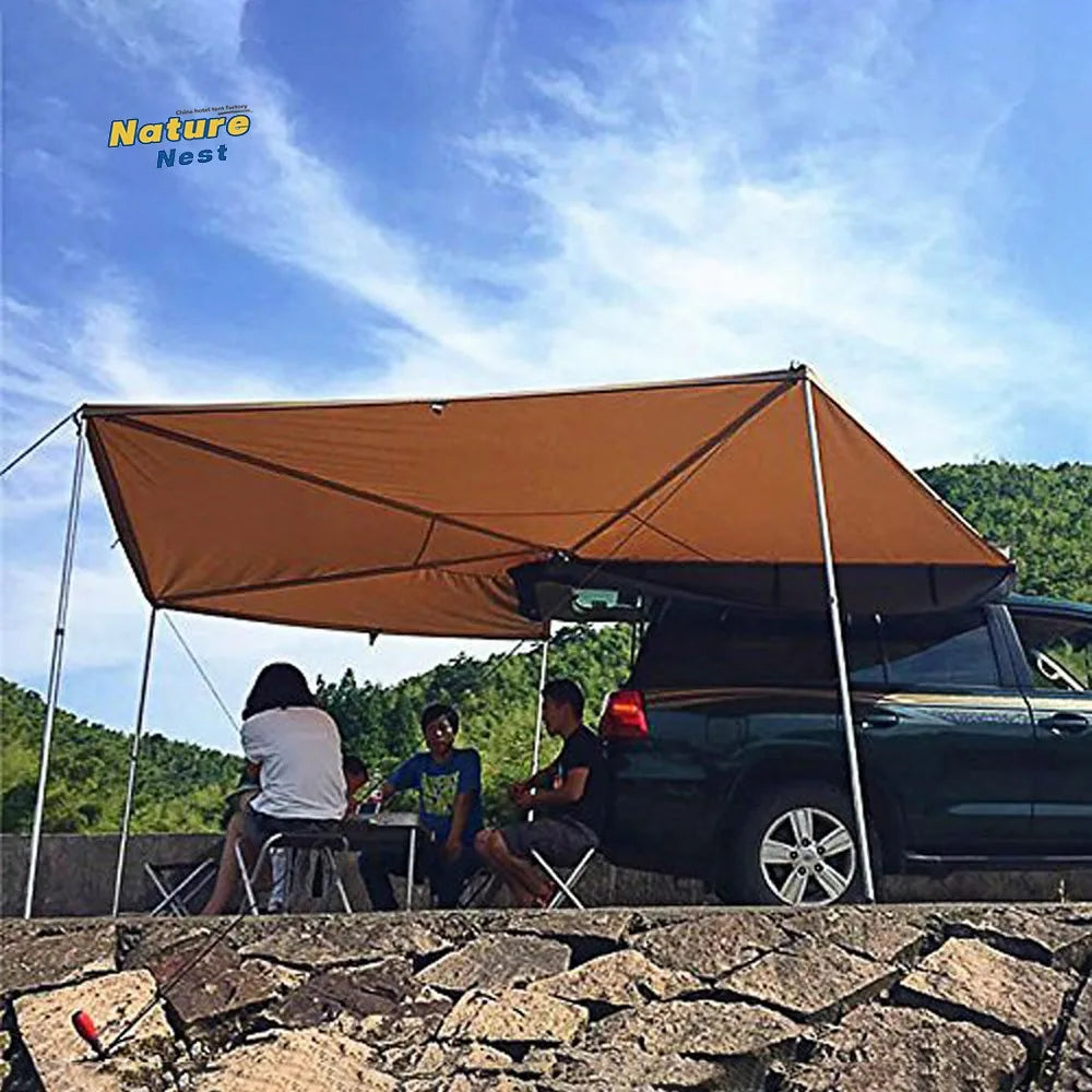 270 Degree Awning Car Tent High Quality Side Camping Retractable Dark Blue Aterproof Roof Offroad SUV Off-road Vehicle Car Tent