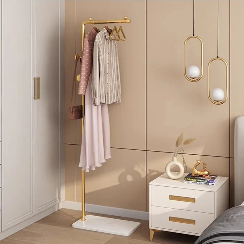 Porte-vêtements gain de place Étagères minimalistes dorées pour la maison Support de cintre moderne pour vêtements Placards Perchero De Pie Meubles nordiques