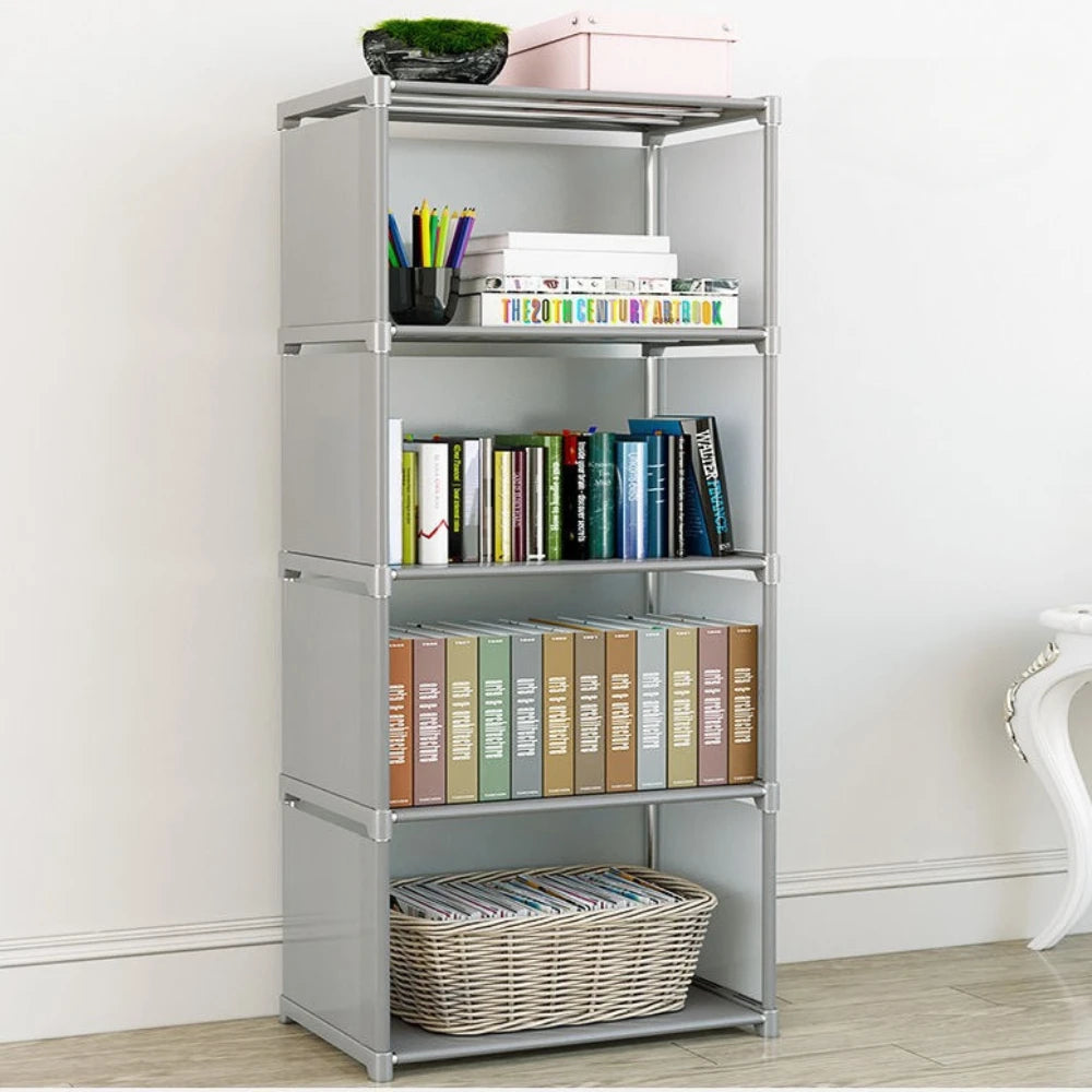 Bookshelf Storage Rack Simple Bookshelf Debris Storages Shelf Multi-layer Book Closet Organizer Bedroom Easy Assembly Bookcase