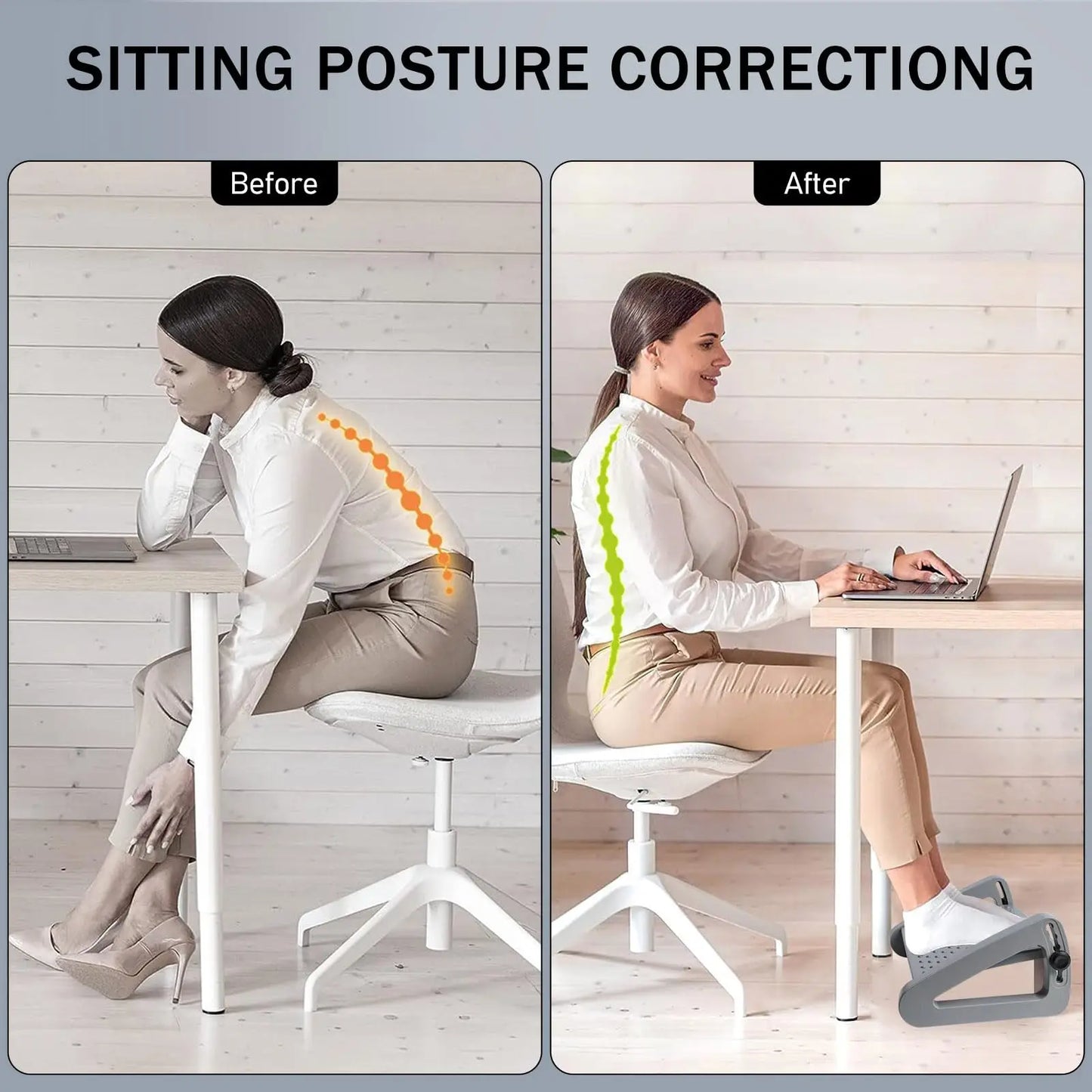 Repose-pieds sous le bureau au travail, repose-pieds réglable en hauteur, tabouret portable sous le bureau pour la maison, le bureau