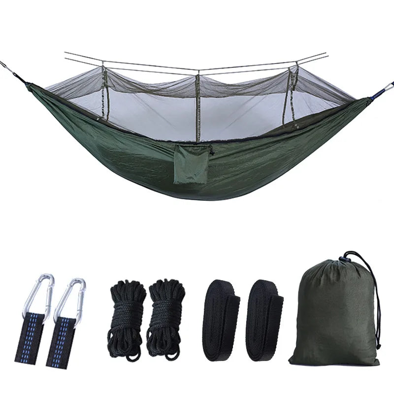 Anti Mosquito Camping Equipment Suspended Swing Outdoor Garden Furniture Portable Hammock Hiking Tents Supplies Tourist Hammock