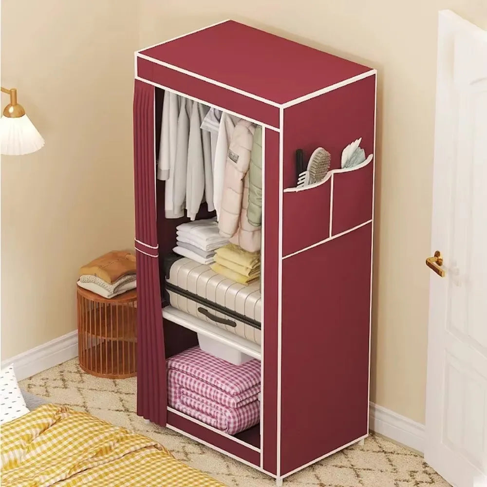 Dustproof Wardrobe Simple Portable Storage Cabinet Household Bedroom Large Capacity Wardrobes Removable Adult Closet Organizer