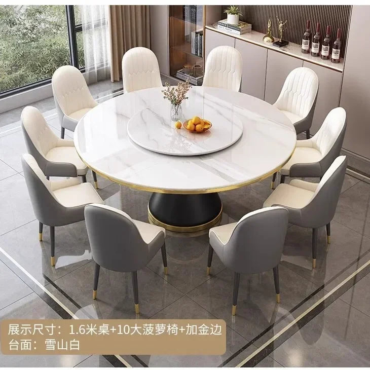 Sedentary Kitchen Dining Table Modern Rooms Marble Round Reception Tables Room Multifunction Mesa Comedor Home Furniture