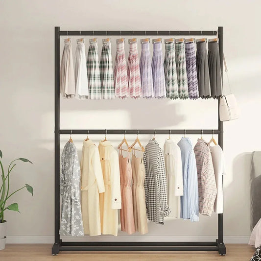 Simple Rolling Clothes Rack Floor Hanger Living Room Coat Racks For Home Entrance Furniture Hall Save Clothes Rack Hangers Coats