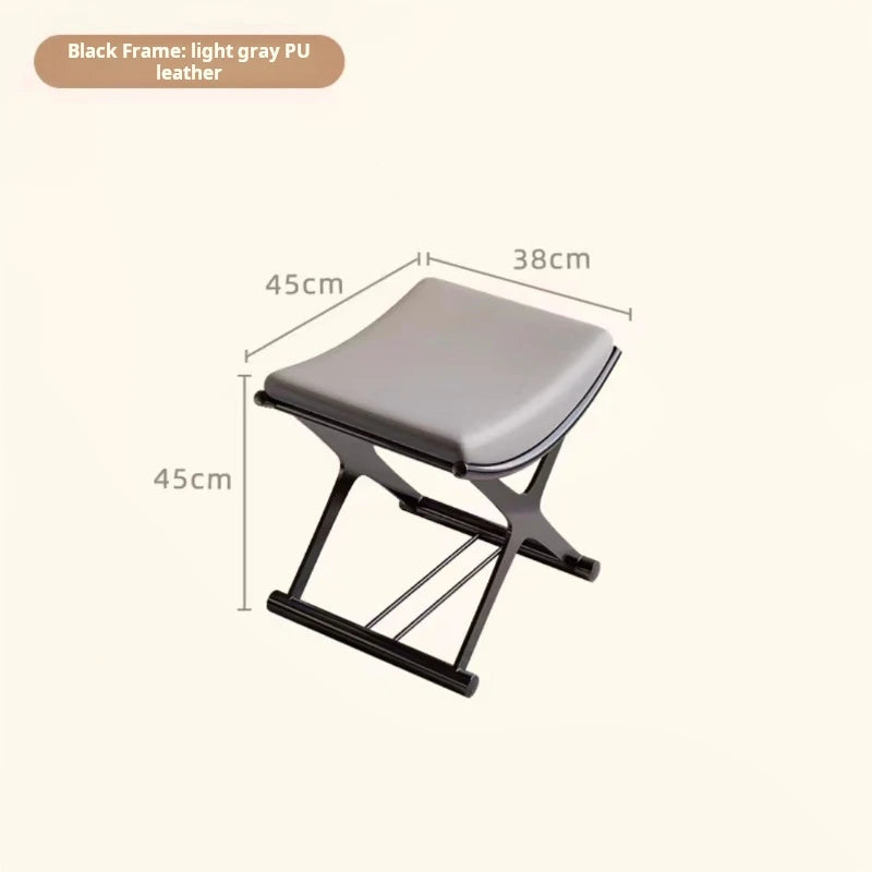 Tabouret de coiffeuse INS Banc à chaussures d'entrée Métal luxe Sac souple repose-pieds petit Chaise de maquillage design décor ottoman Meubles