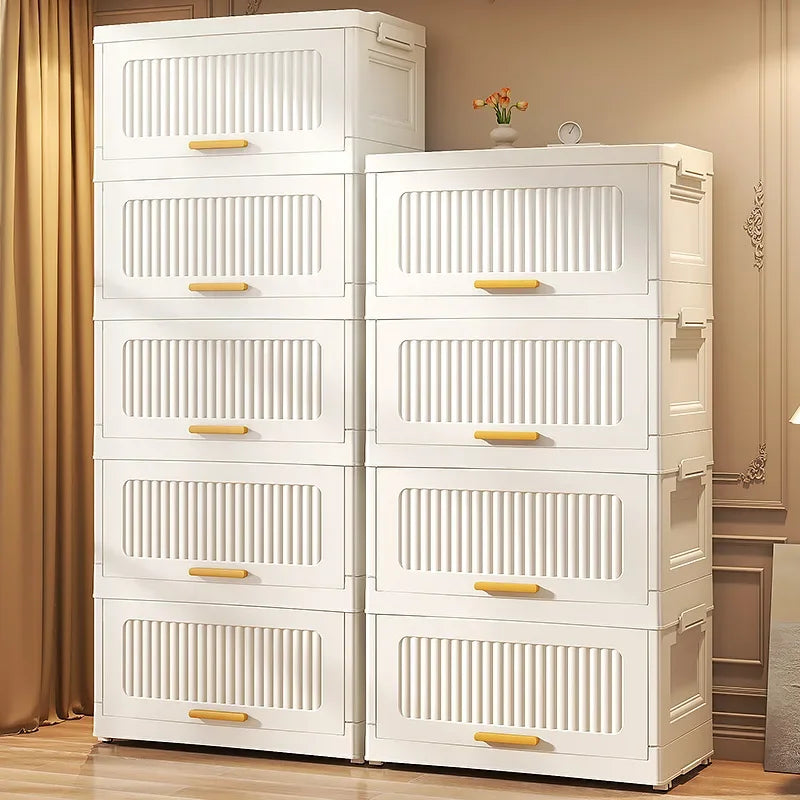 40 50 60cm Foldable Multi-Layer Storage Box Locker Multifunctional Wardrobe Living Room Cabinets Furniture Storage Shelf