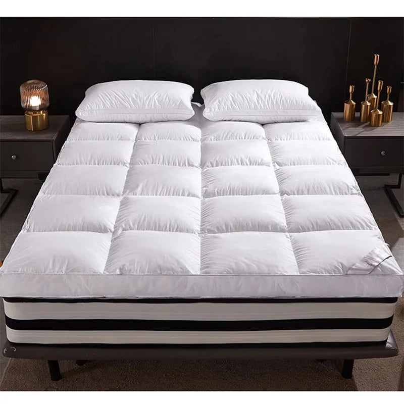 SongKAum 100% White Goose Down/feather Mattresses Thicken Keep warm Tatami High-end Five-star Hotel Mattress King Queen Size