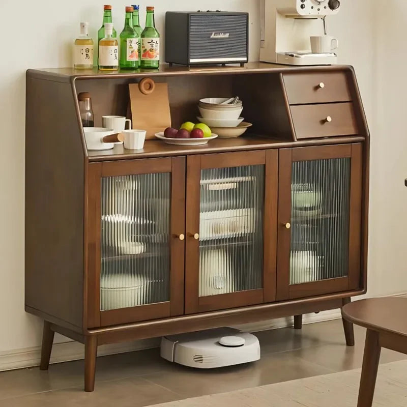 Aparador Mueble Aparador Mesa de Cocina Almacenamiento y Organización Mueble Multifuncional Barra de Café Completa Auxiliar Móvil