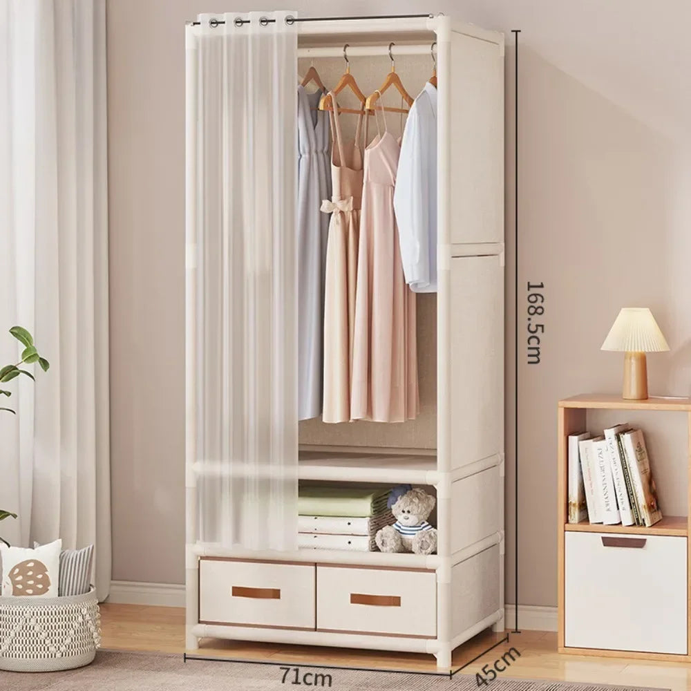 Simple Wardrobe Storage Closet Cabinet Durable Large Capacity Clothe Cabinetdustproof and Economical Wardrobe Bedroom Furniture