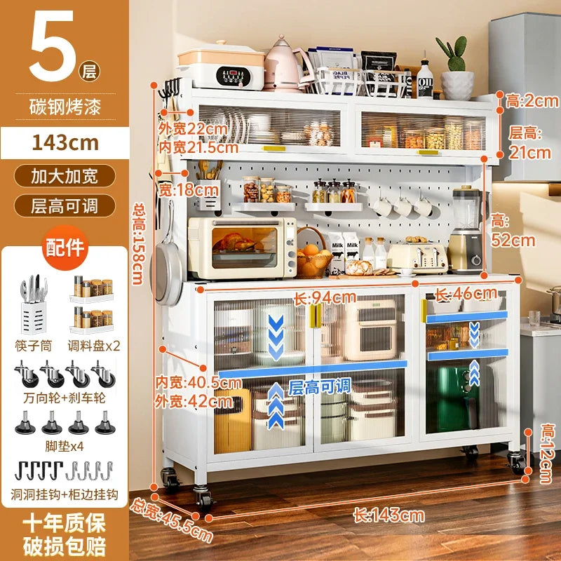 Iron Cabinet Folding Kitchen Melamine Metal Storage Central Island Complete Built-in Removable Drawers Corner Wood Furniture