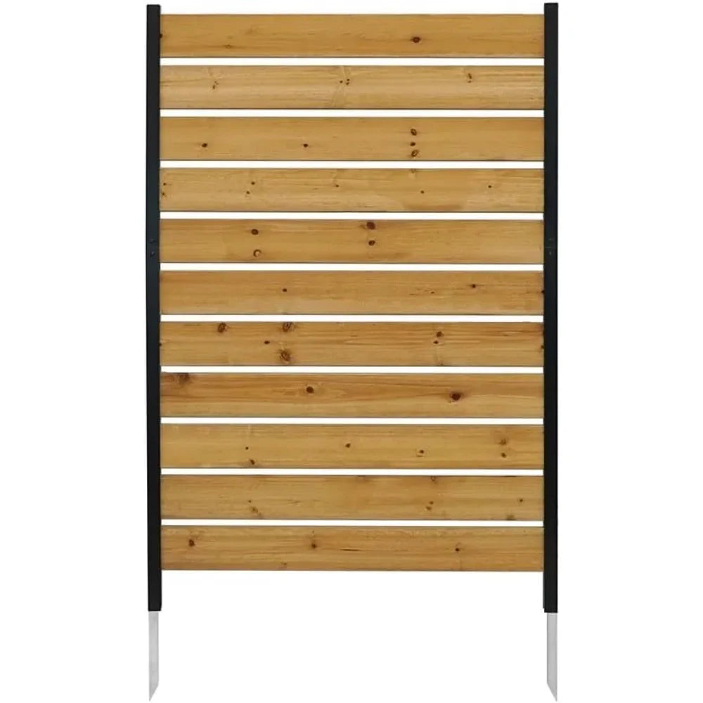 Clôture d'intimité extérieure 5 pieds HX 3,2 pieds W Concord Wood Idéal pour cacher les poubelles (1 panneau) Clôture sans frais de transport pour jardin