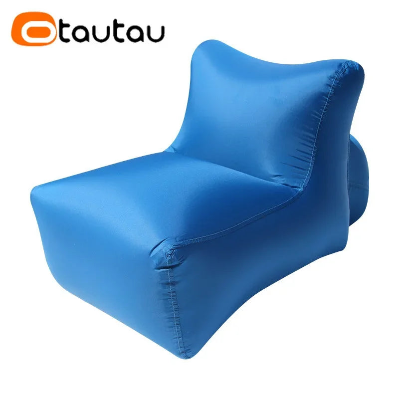 OTAUTAU Petite chaise gonflable portable pour camping en plein air, tabouret ottoman, plage, piscine, flotteurs, chaise longue, canapé, meubles pour adultes et enfants SF108