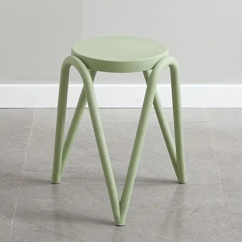 WHITE Stools 1pcs  Cheap Aesthetic New Style Makeup Stools Fashionable Luxury Advanced Home Furniture