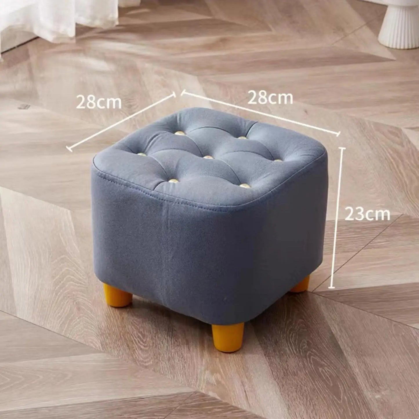 Small Footstool Stable Furniture Decorative Stylish Ottoman Stool for Entryway Doorway Living Room Playroom Dressing Room