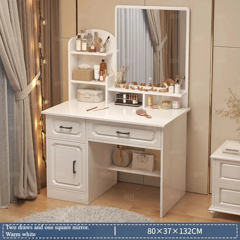 White Lacquer Dressing Table Bedroom Mirrors Drawer Toiletries Dressing Table Cabinets Living Room Penteadeira Bedroom Furniture