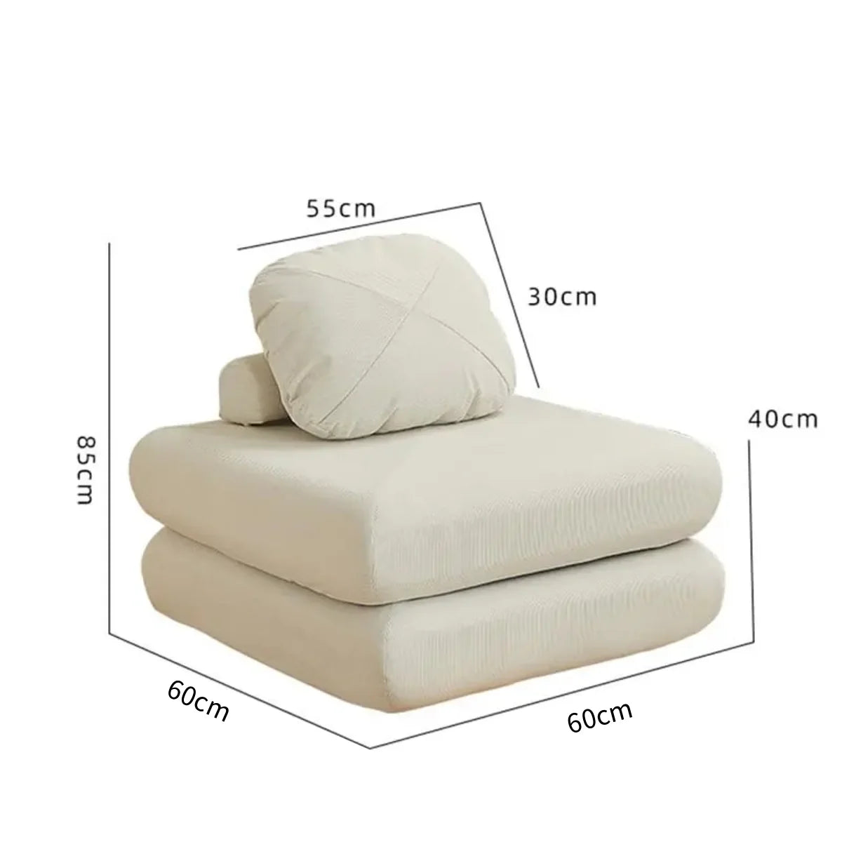 Single Person Sofa Tofu Cubes Home Furniture Living Room Sofa Bed Dual-use Tatami Minimalist Sofa muebles de la sala Apartment