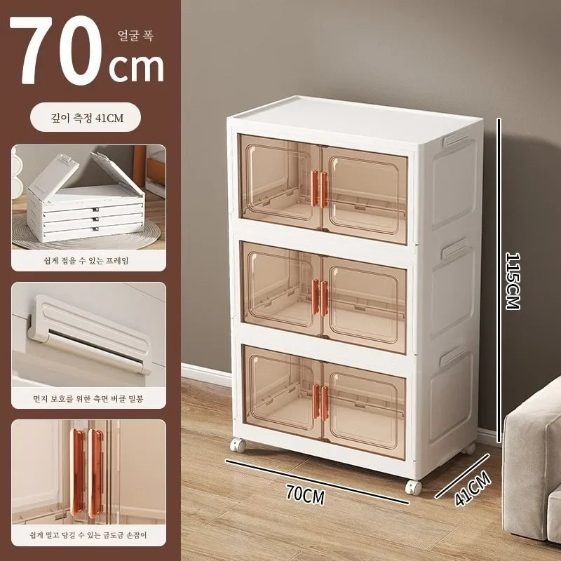 Grande boîte de rangement pliable pour salon, armoire multifonction, boîte de rangement, casier, armoire sans installation, meubles de maison, nouveau